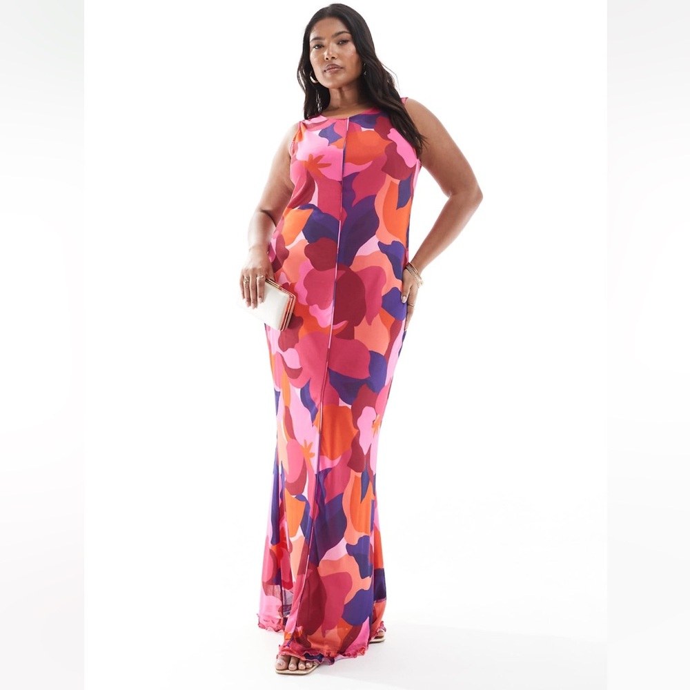 ASOS Vero Moda Colorful Abstract Maxi Dress
